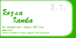 rozsa kanka business card